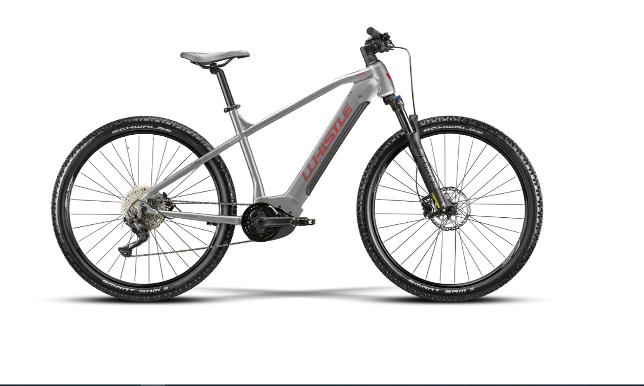 Mtb Atala di colore grigio con elementi neri e rossi