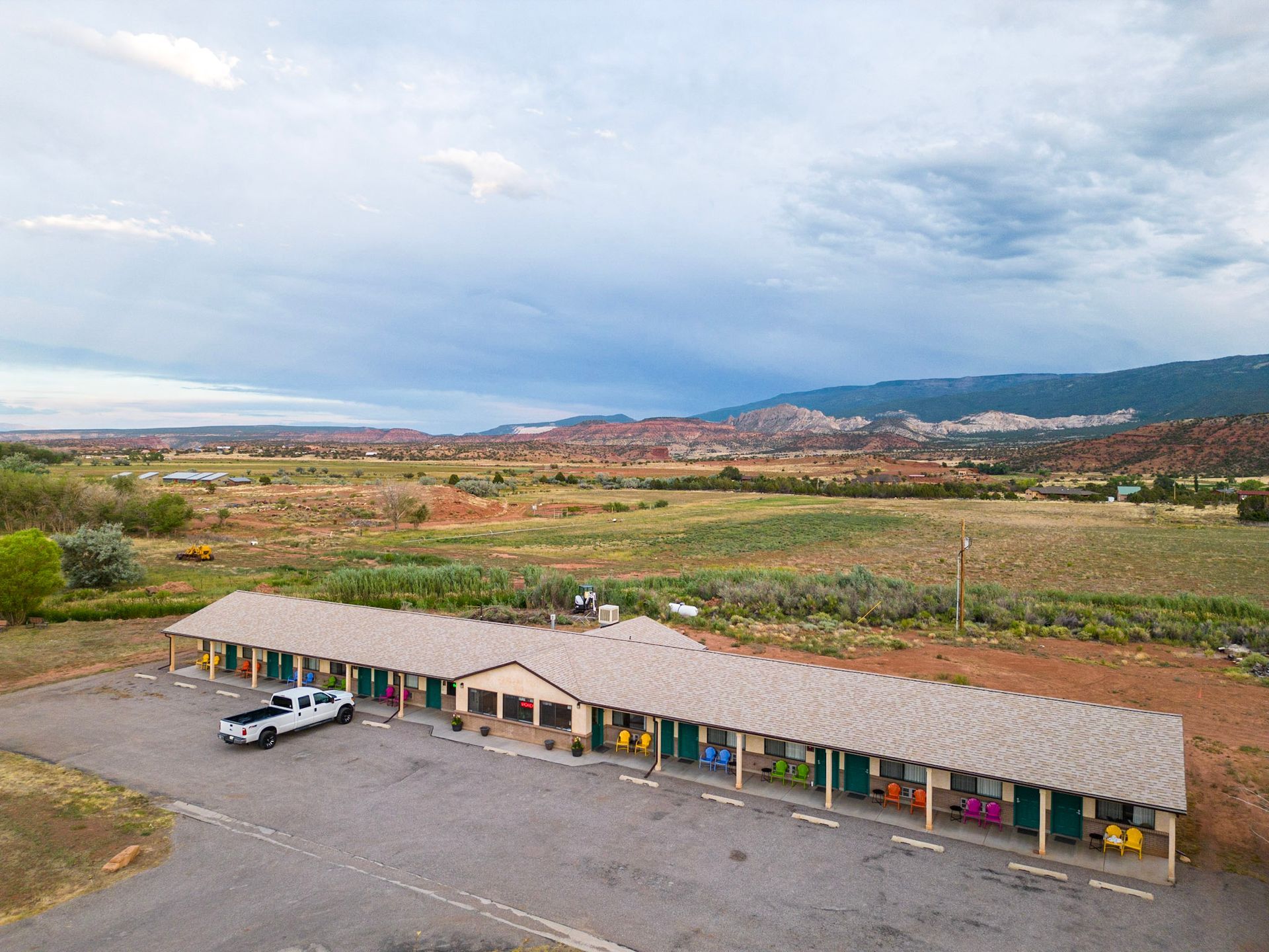 aerial of motel torrey