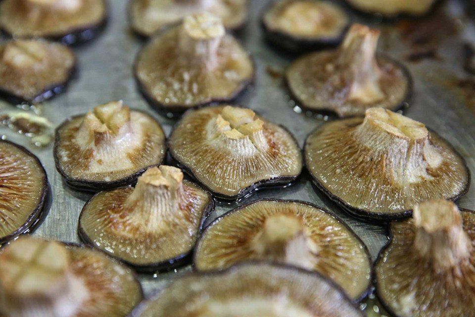 baked cardoncelli mushrooms