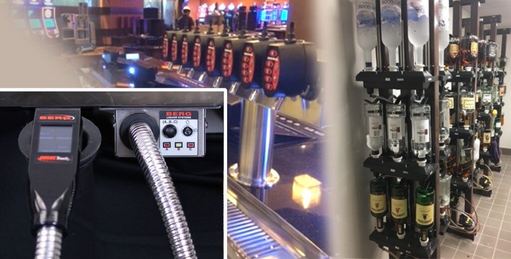 A person is pouring beer from a tap into a glass.