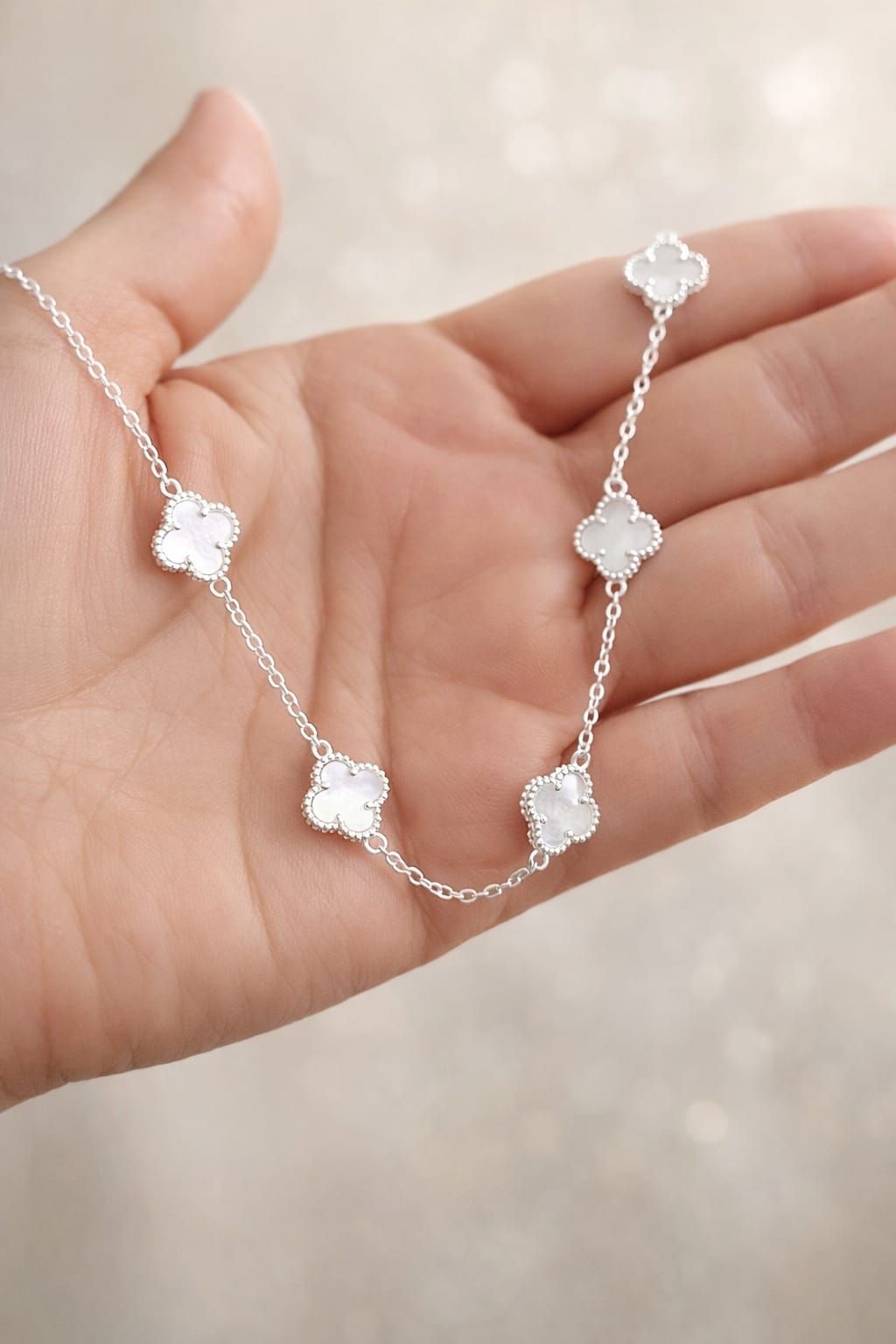 Colgante Trébol Nácar