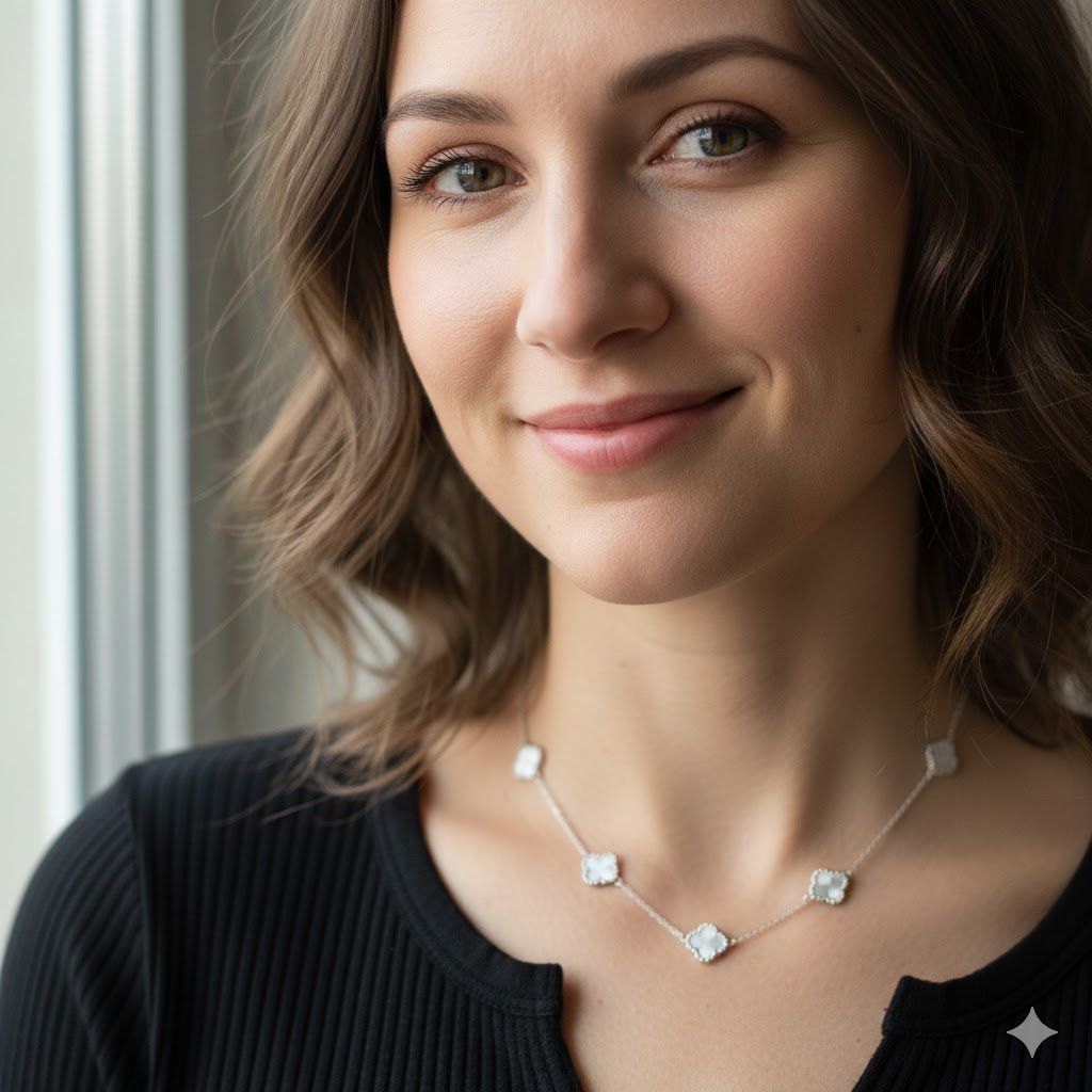 Colgante Trébol Nácar