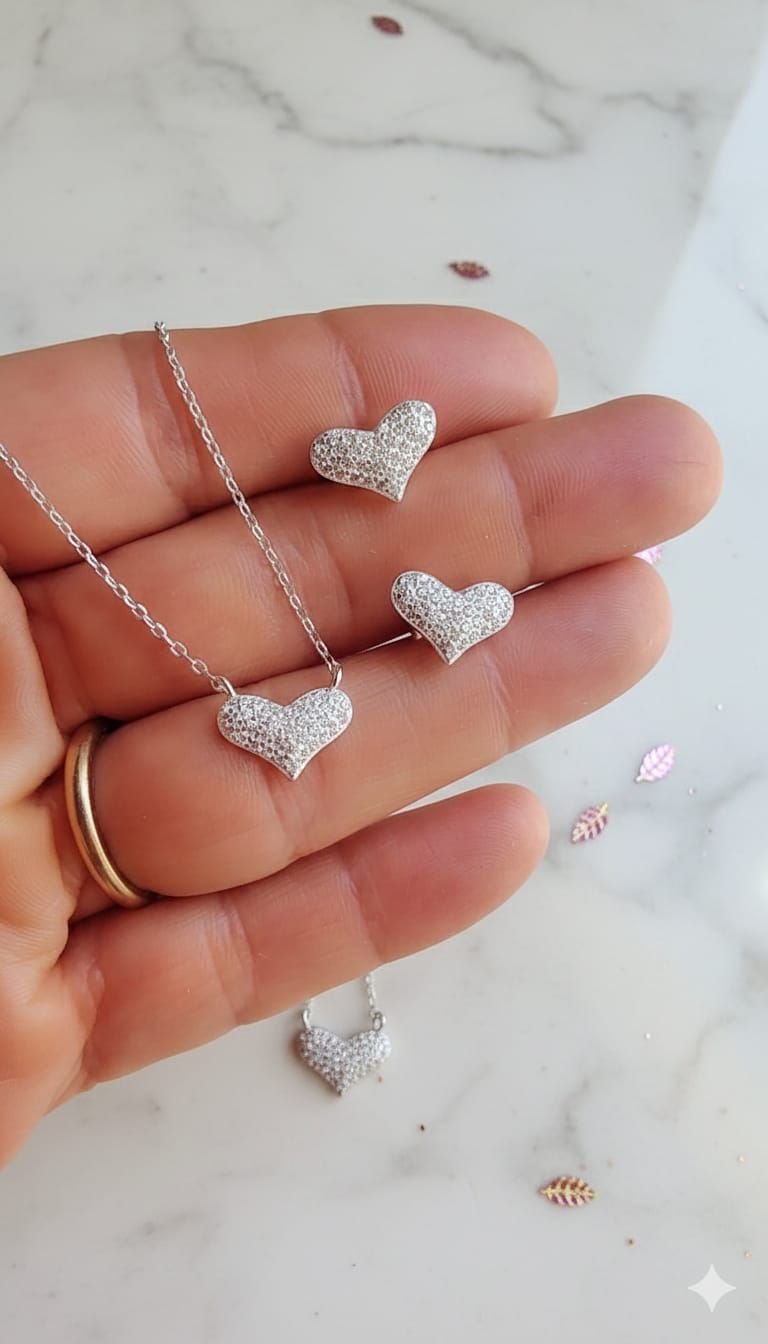 Conjunto Corazón Cristal