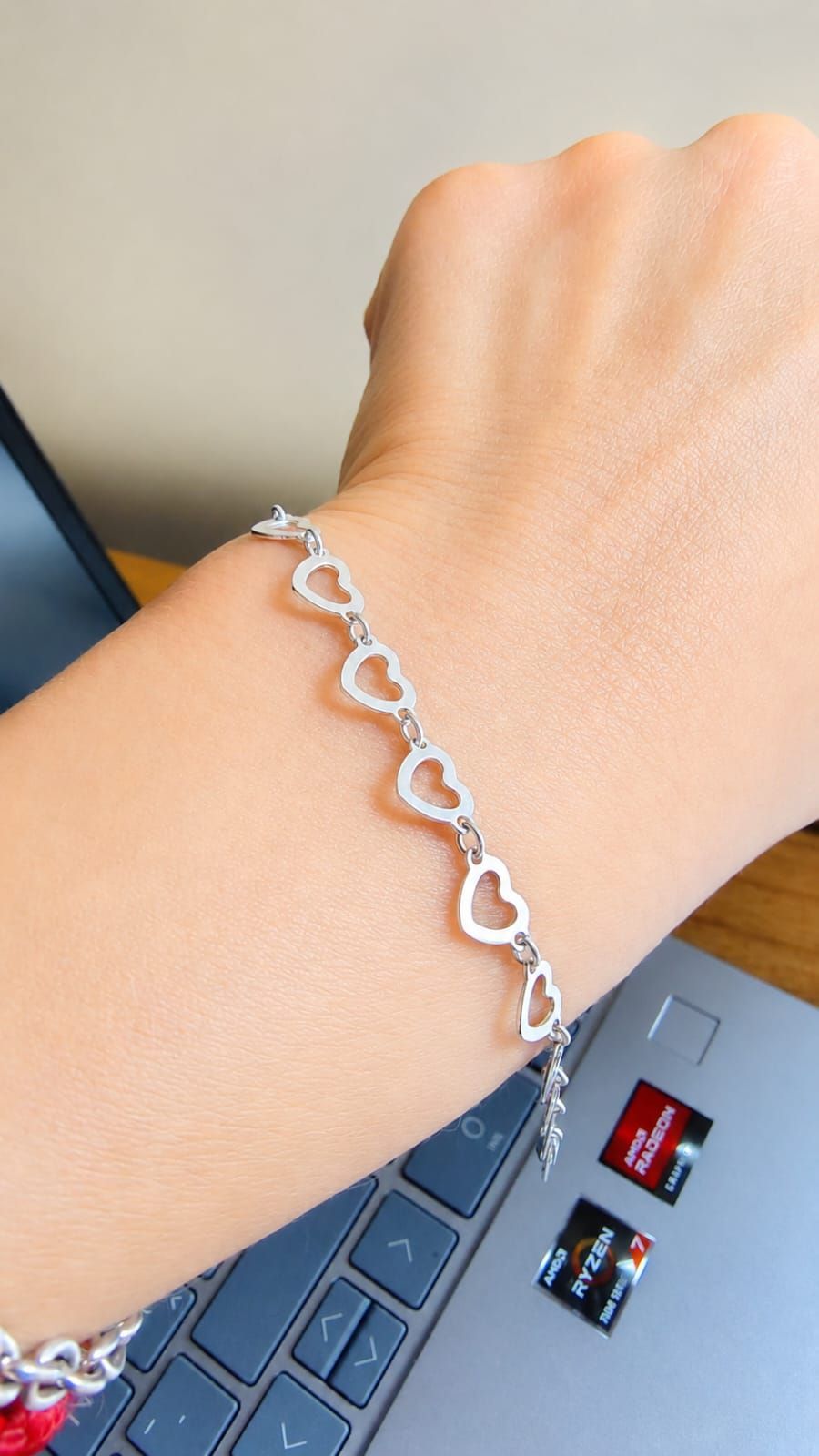 Pulsera corazon infinitos