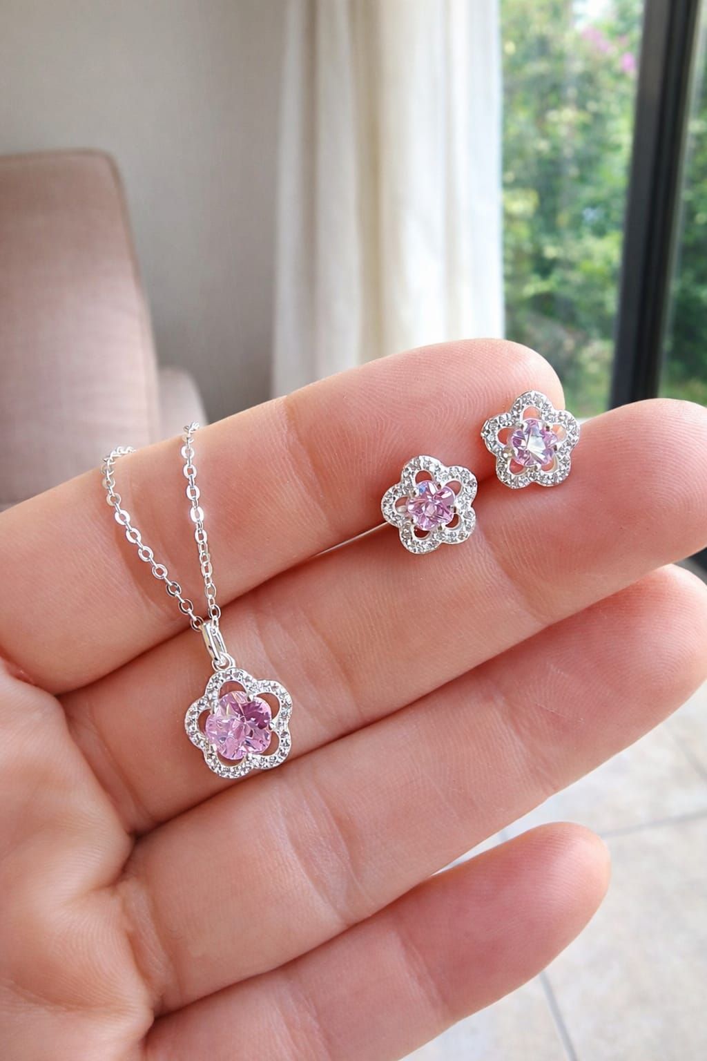 Conjunto Cristal Rosa