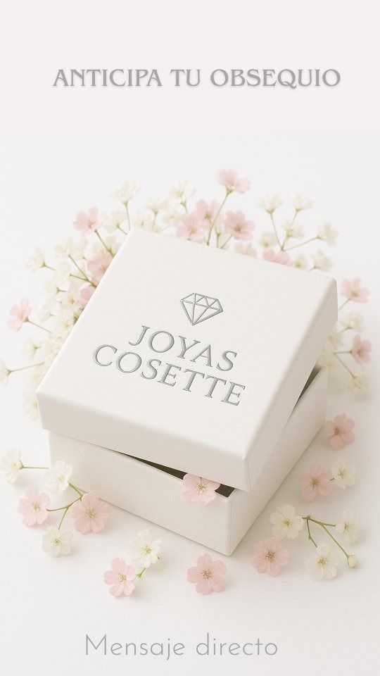 Joyero blanco con el texto 