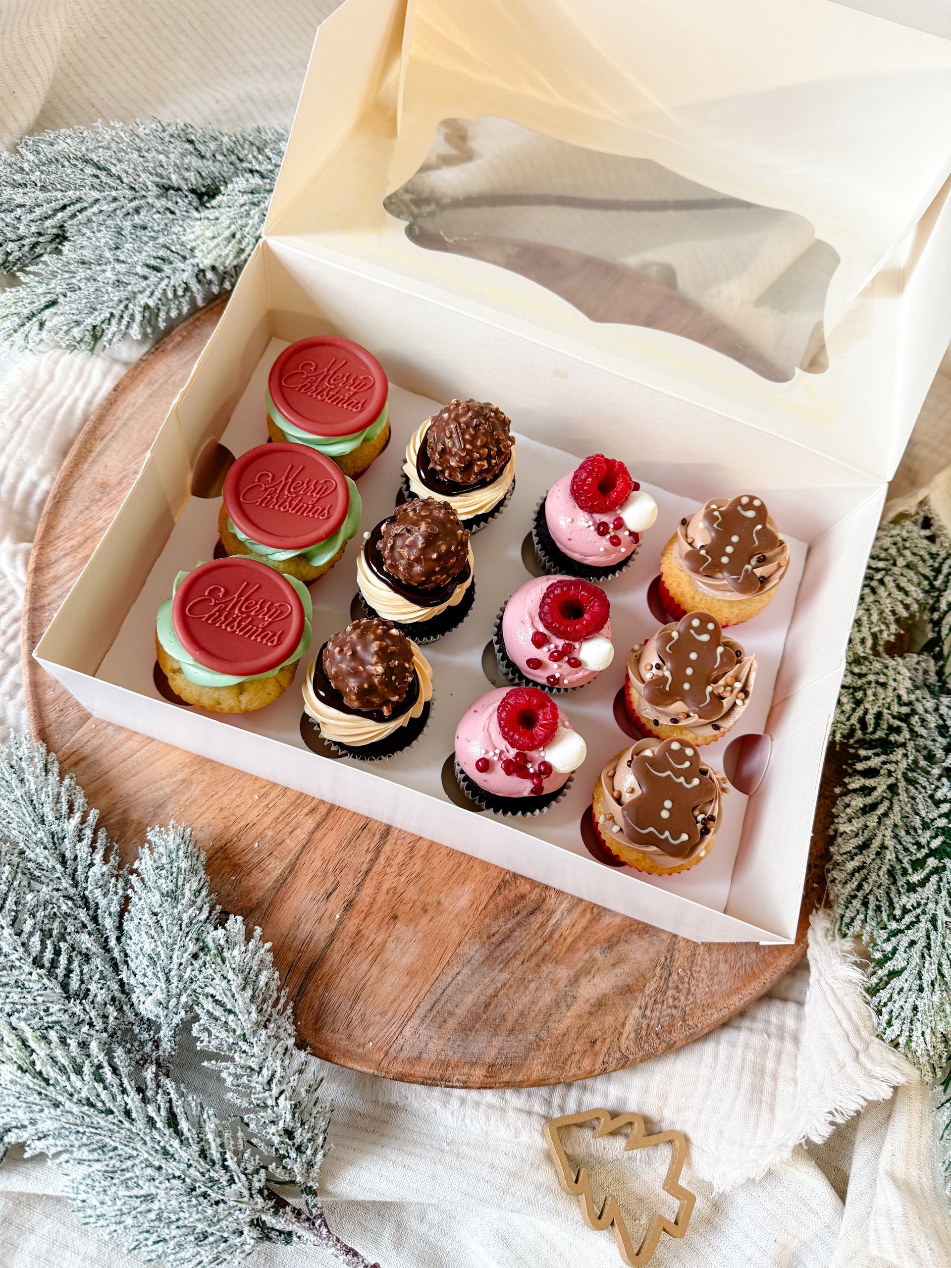 Mini kerst cupcakes