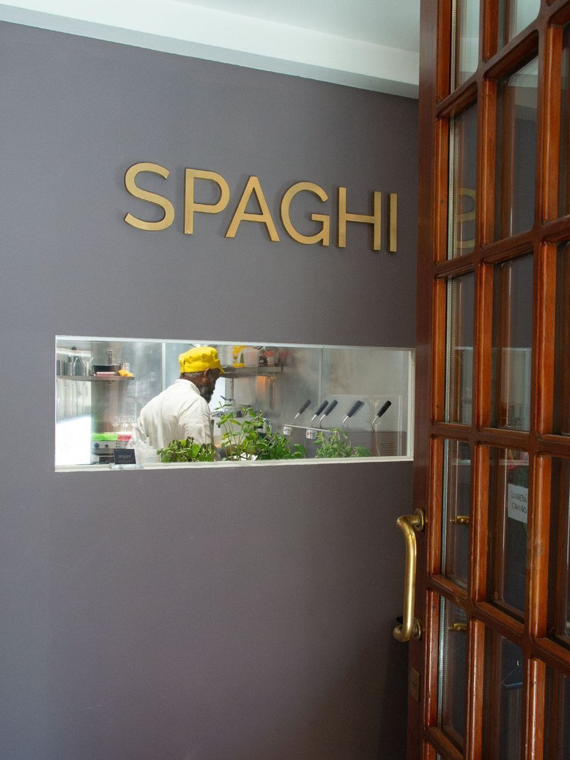 La parola spaghi che c'è su un muro