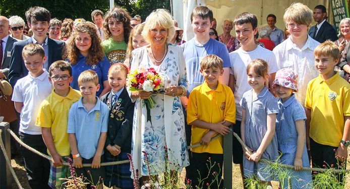 Photo of the Duchess of Cornwall and children