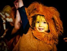 Child in lion suit