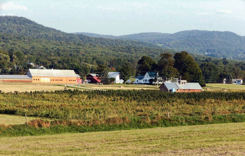 full landscape photo of isham family farm in vermont
