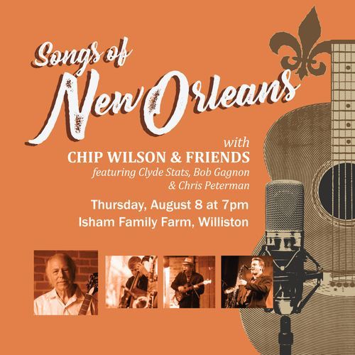 chip wilson and friends playing live at Isham Family Farm in Williston Vermont in August 2024