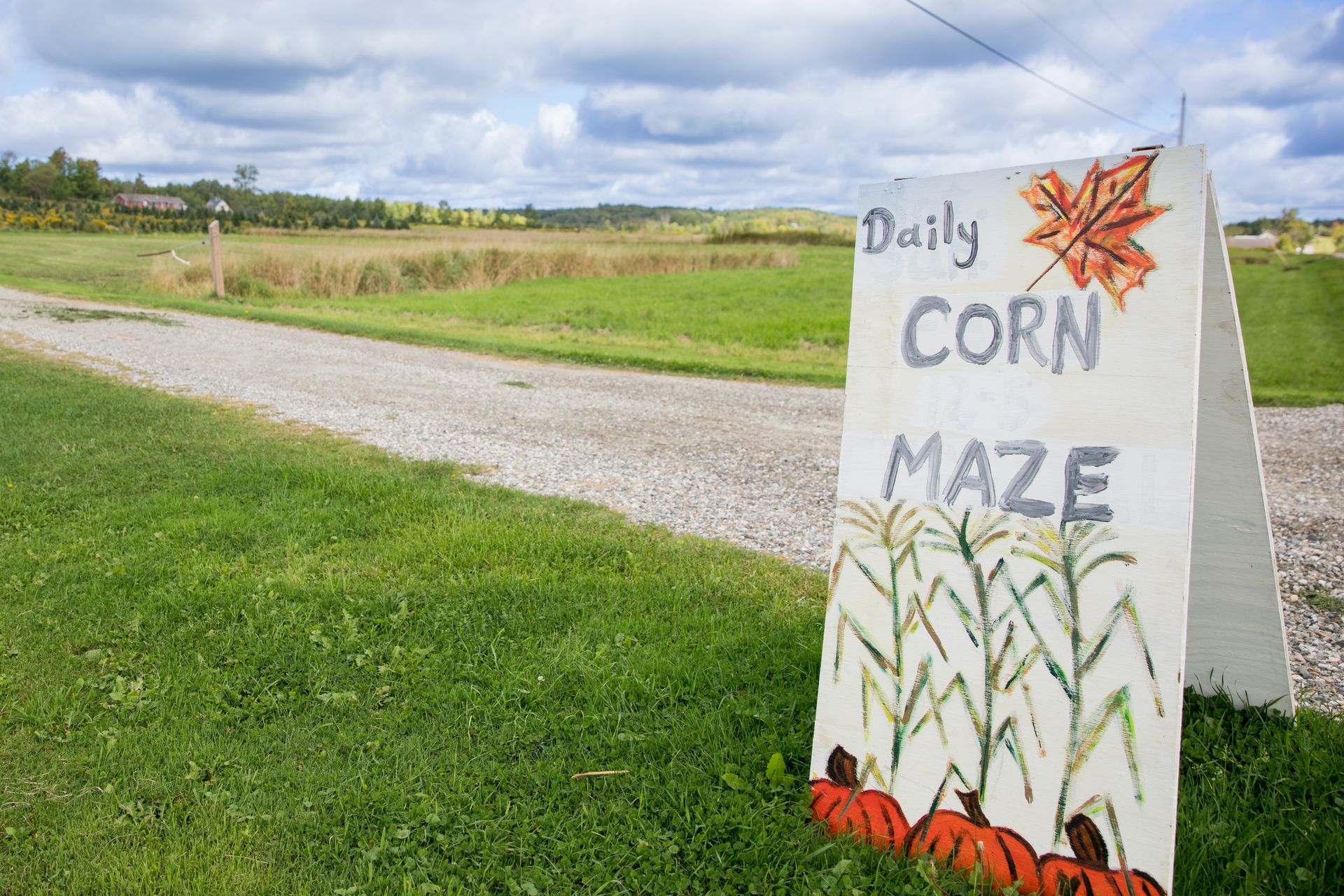 hand painted sign reading