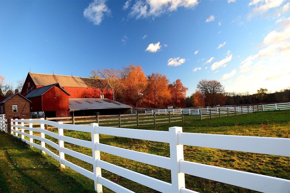 Ranch with white fence