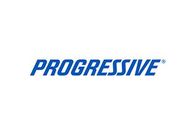 Progressive logo in blue on a white background