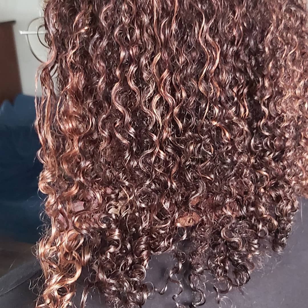 A Close Up Of A Woman 's Hair With Curls In A Salon — MLB Hair In  Smithfield, QLD