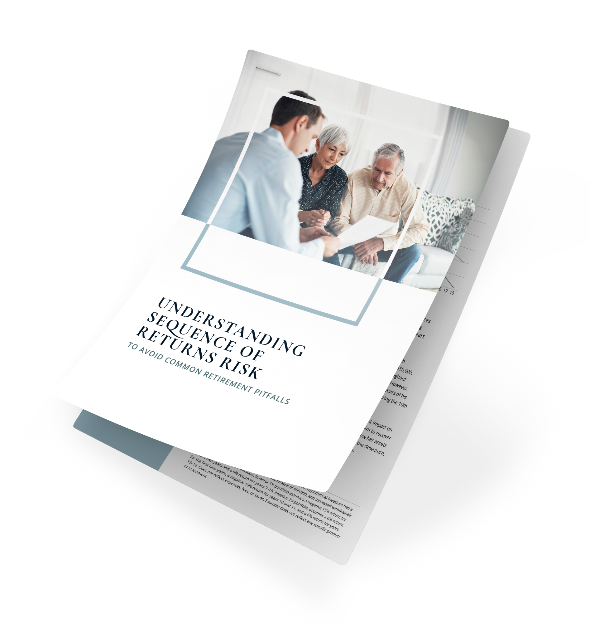 Stacked healthcare brochure with a clinic team meeting photo on the cover