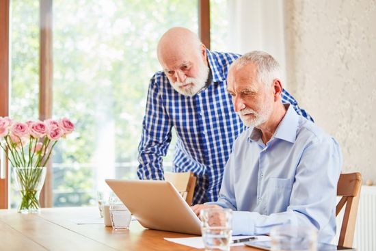 due anziani al computer