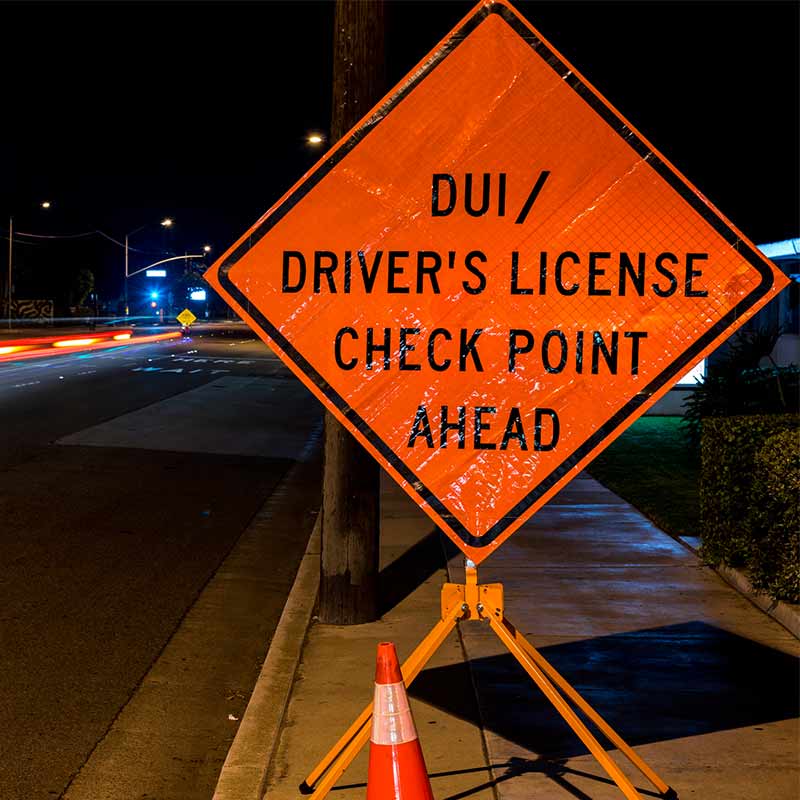 Drunk Driving — DUI Sign in Conway, AR