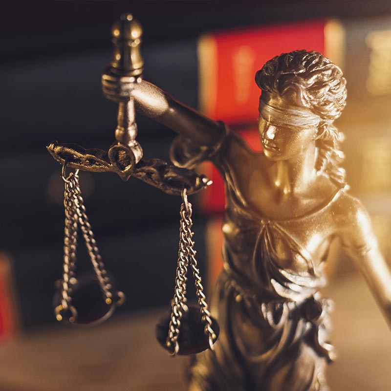 Lawyer — Statue of Lady Justice in Conway, AR