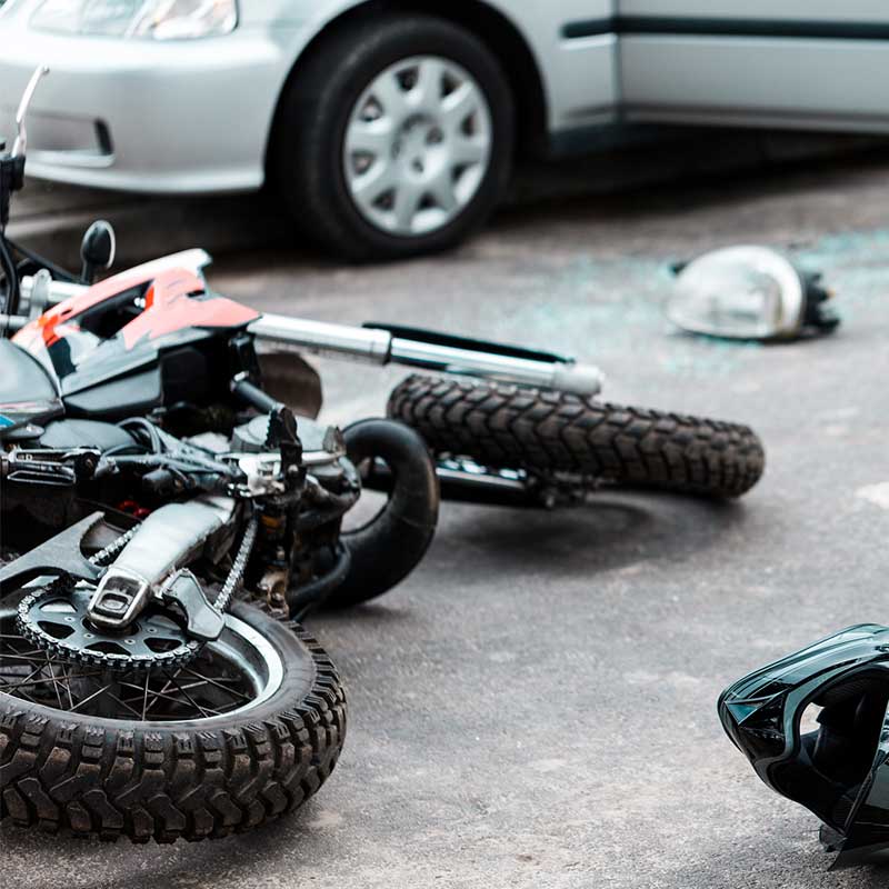 Motorcycle Vehicle Accidents — Overturned Motorcycle in Conway, AR