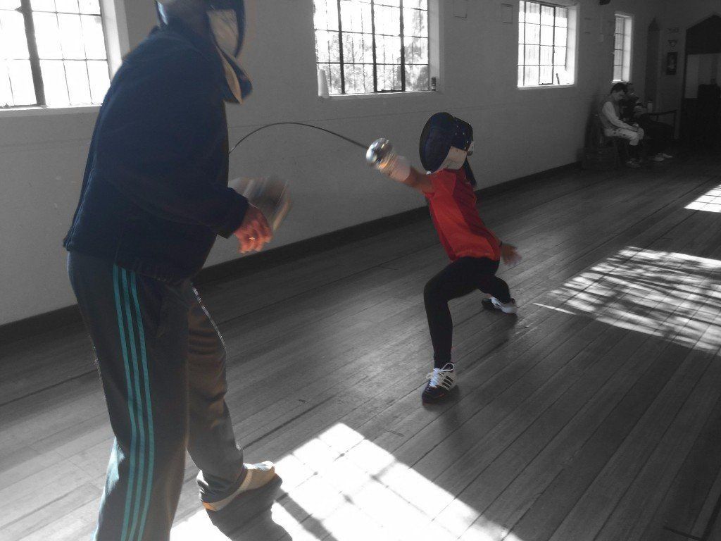 Ernie Simon Olympian fencing lesson