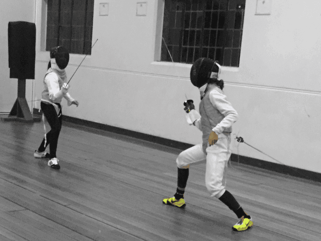 young female Fencers at training session Kew East