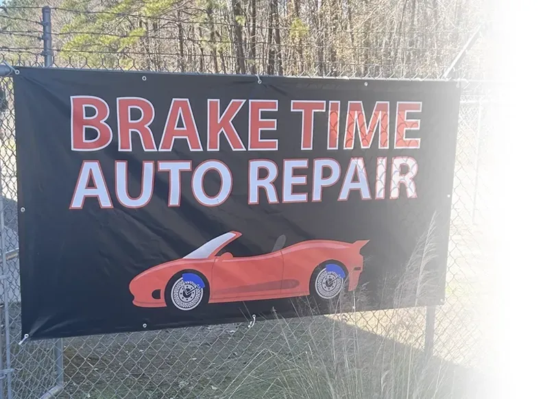 Brake Time Auto Repair Sign on Shop | Brake Time Auto Repair
