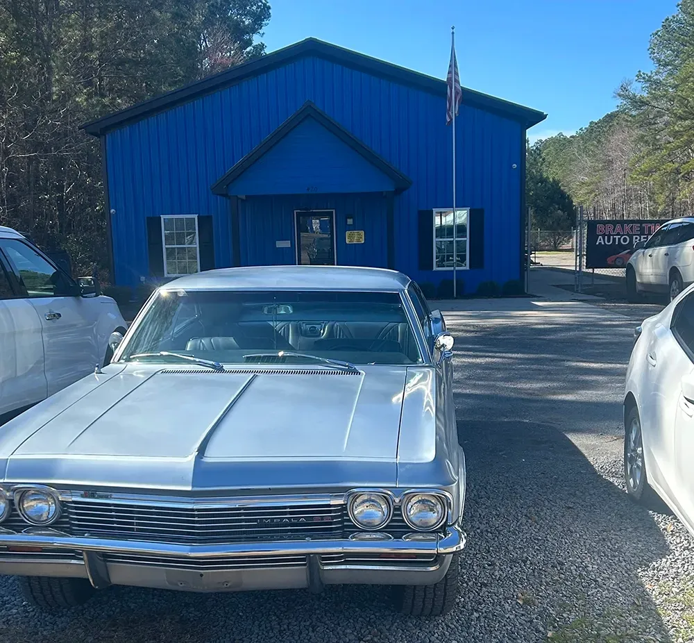 Parking Lot Outside of Our Shop | Brake Time Auto Repair