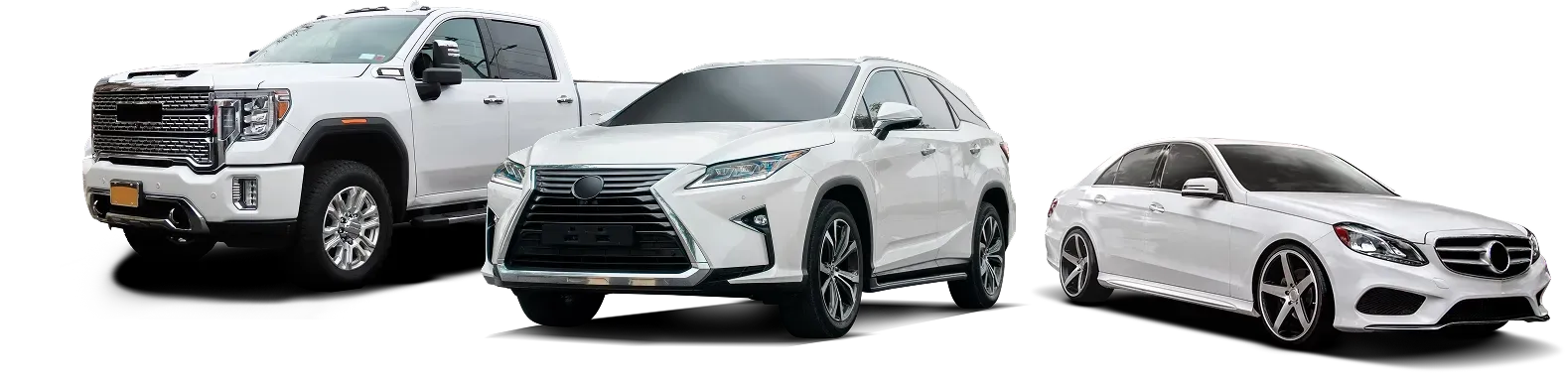 White car, white SUV, and White Truck | Brake Time Auto Repair