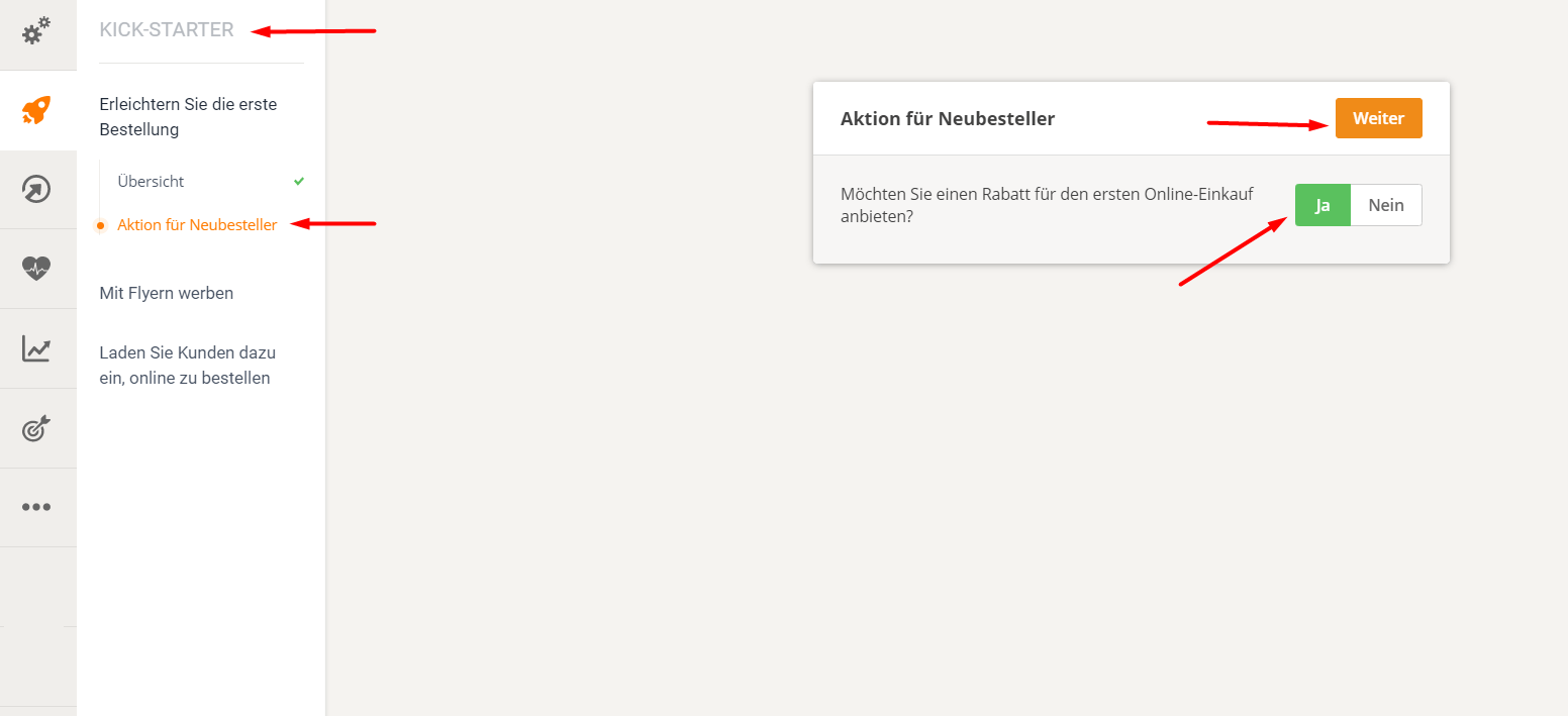 Screenshot einer Dashboard-Oberfläche mit einer grünen Wiedergabetaste und einer orangefarbenen Schaltfläche „Ansicht“.