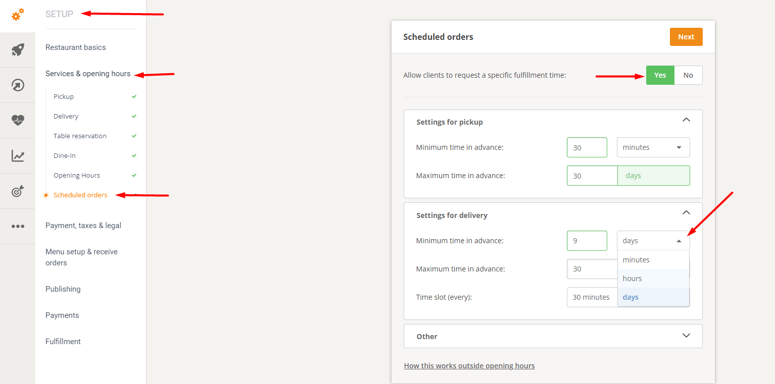 Screenshot einer Webseite mit Auswahloptionen. Das Dropdown-Menü zeigt „Wert“, „Datum“ und „Uhrzeit“ an.