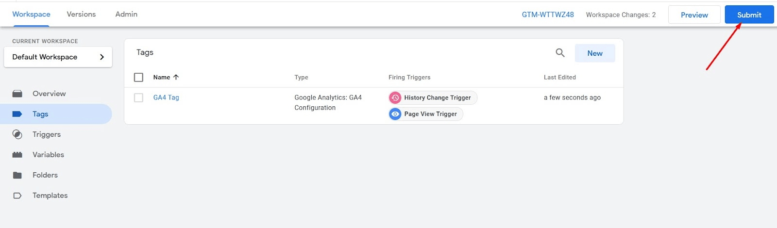 Eine Webseite mit einem „Neu“-Button. Auf der linken Seite befindet sich eine Liste mit Optionen.