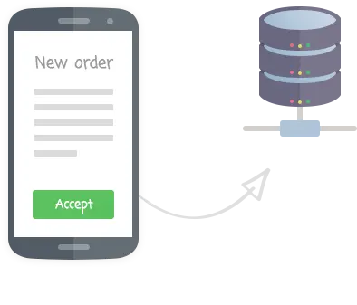 A smartphone displaying a
