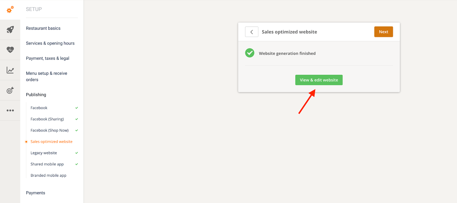 In der Benutzeroberfläche ist ein grüner Button mit der Aufschrift „Auf Dashboard anzeigen“ durch einen roten Pfeil hervorgehoben.