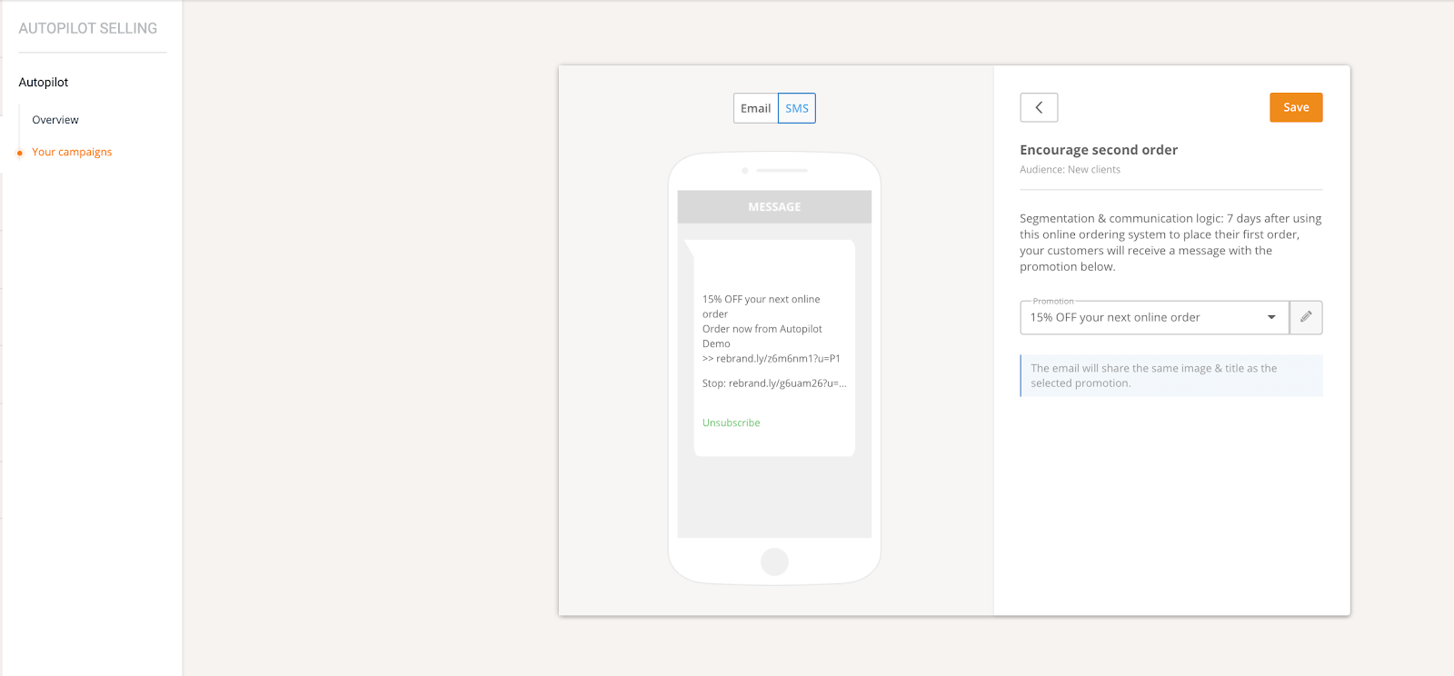 Screenshot der SMS-Oberfläche eines Handys mit bearbeitbaren Feldern und einer Schaltfläche „Weiter“.