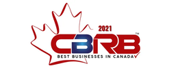 A logo for the cbrb best businesses in canada