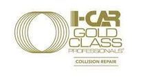 A logo for i-car gold class professionals collision repair.