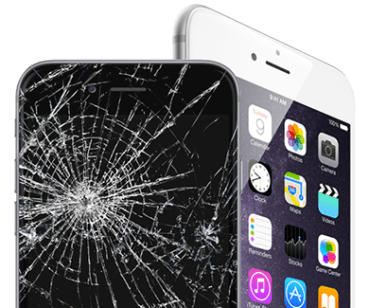 Iphone mit zerbrochnen Display