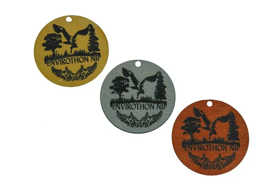 Three different colored circles with the word envirothon on them