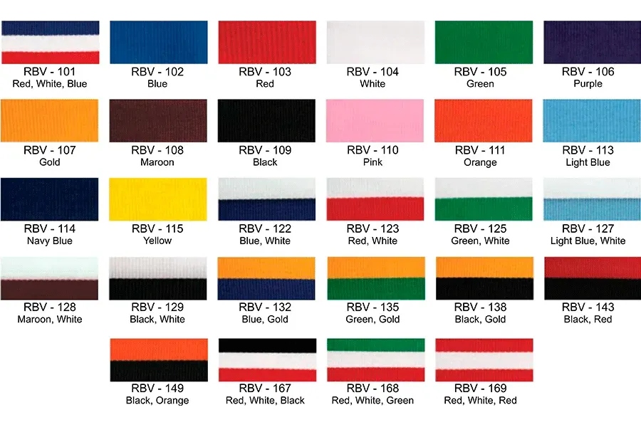 A variety of colors are displayed on a white background.