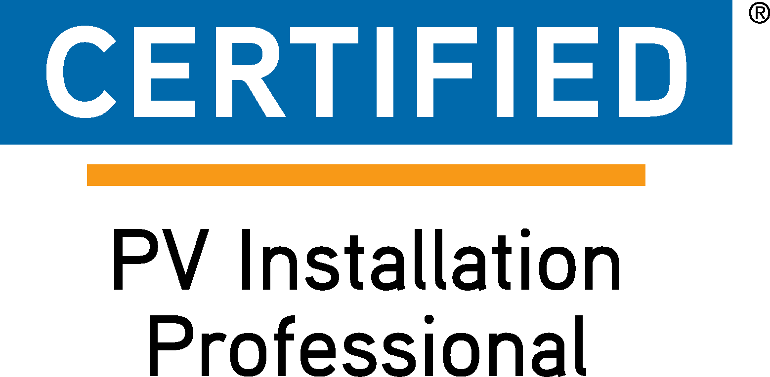 The logo for nabcep certified pv installation professional.
