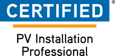The logo for nabcep certified pv installation professional.
