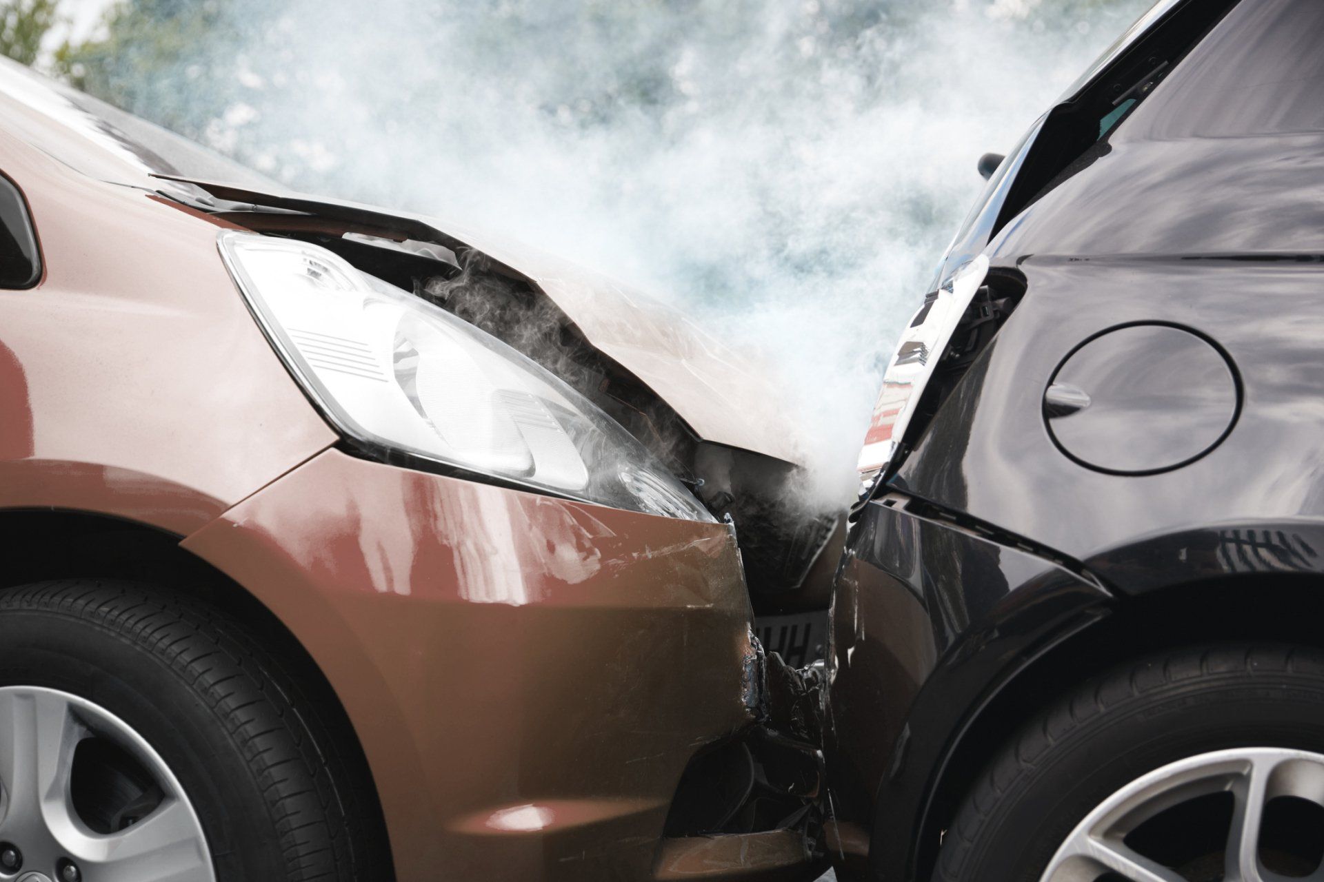 Two Cars Damaged in Road Accident | Hartford, CT | Brookfield Auto Body & Sales, Inc.