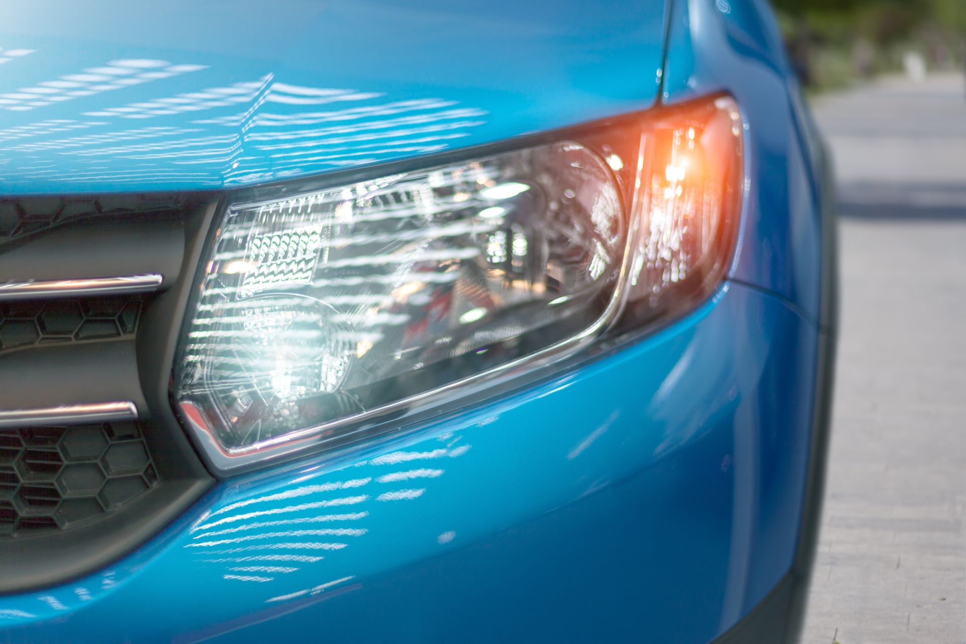 Modern Car Closeup of Headlight | Hartford, CT | Brookfield Auto Body & Sales, Inc.