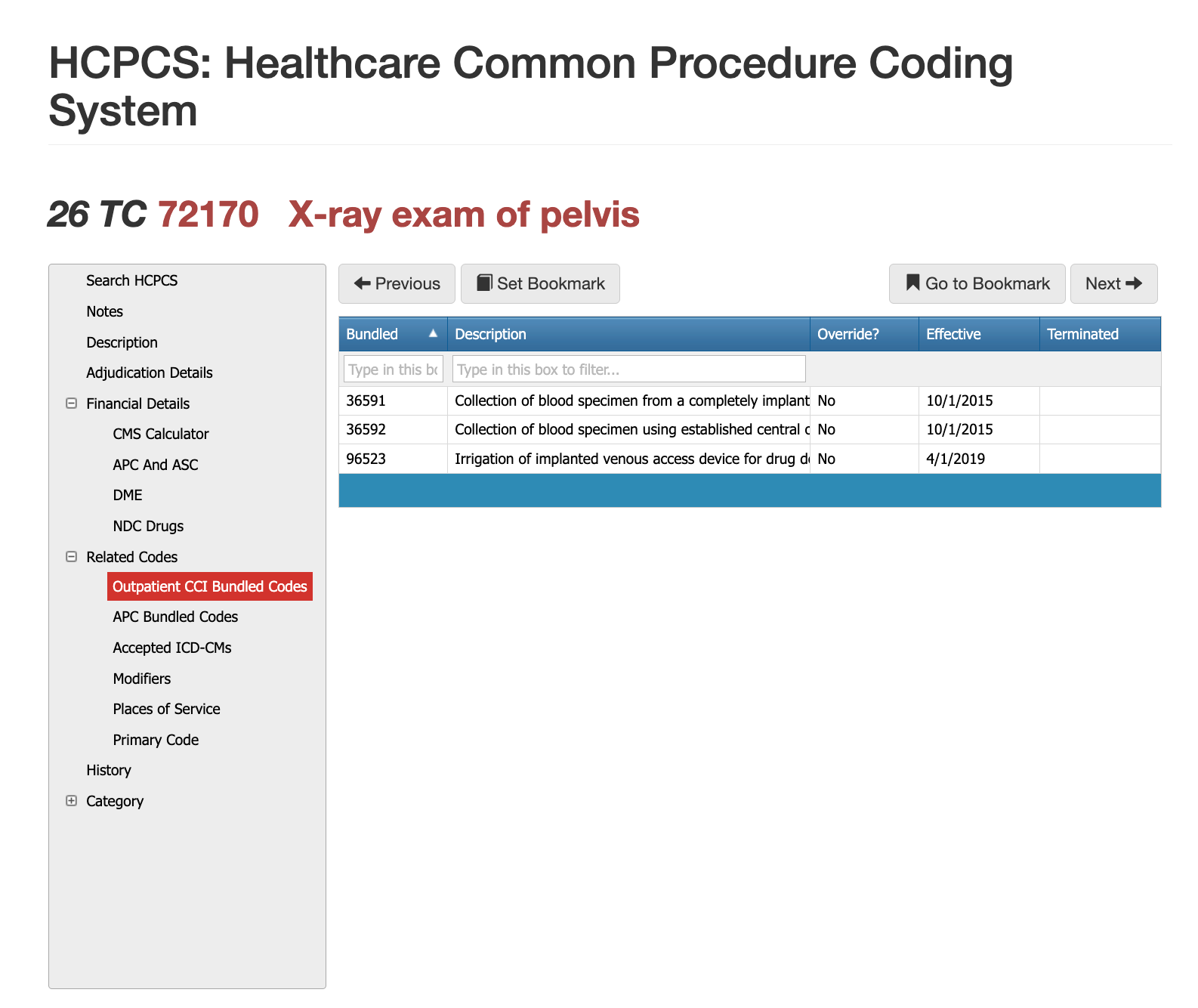 outpatient cci 72170,72170 cci codes,bundled code 72170