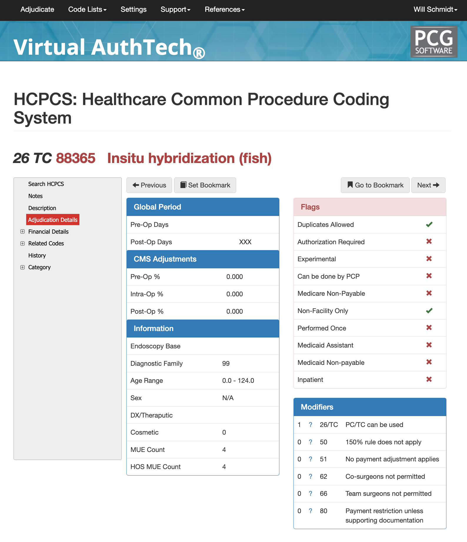 88365 cpt adjudication details