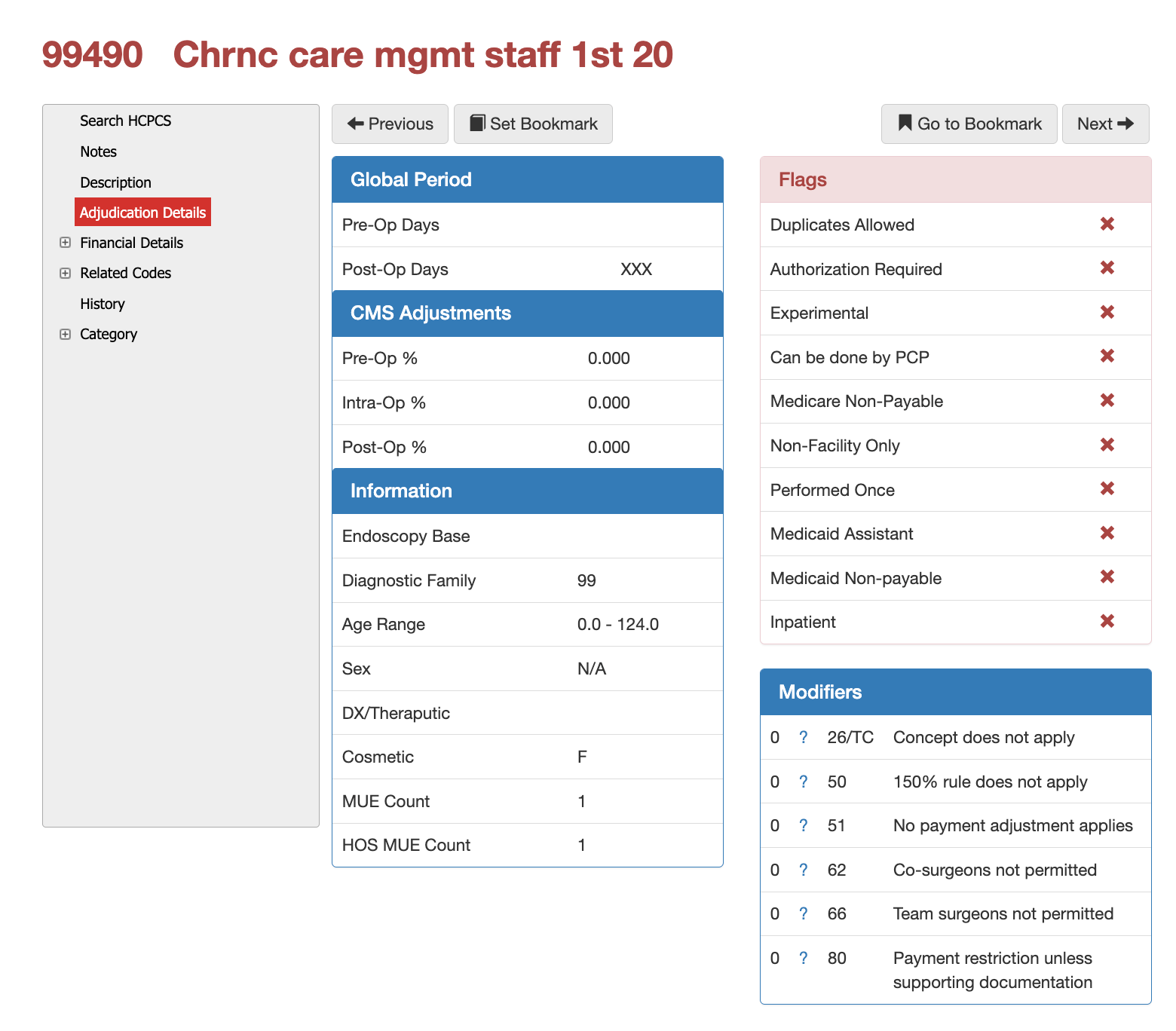 history of cpt 99490