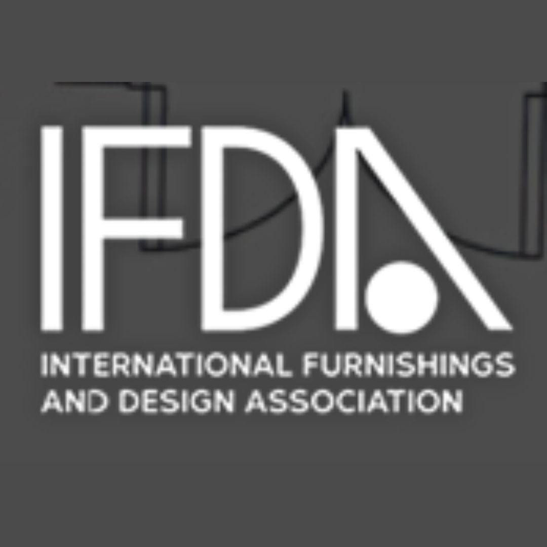 a logo for the international furnishings and design association Simply Windows