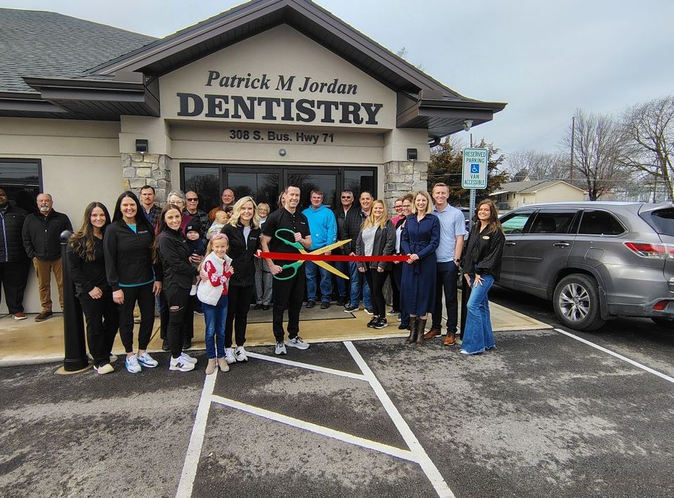 Patrick Jordan DDS ribbon cutting